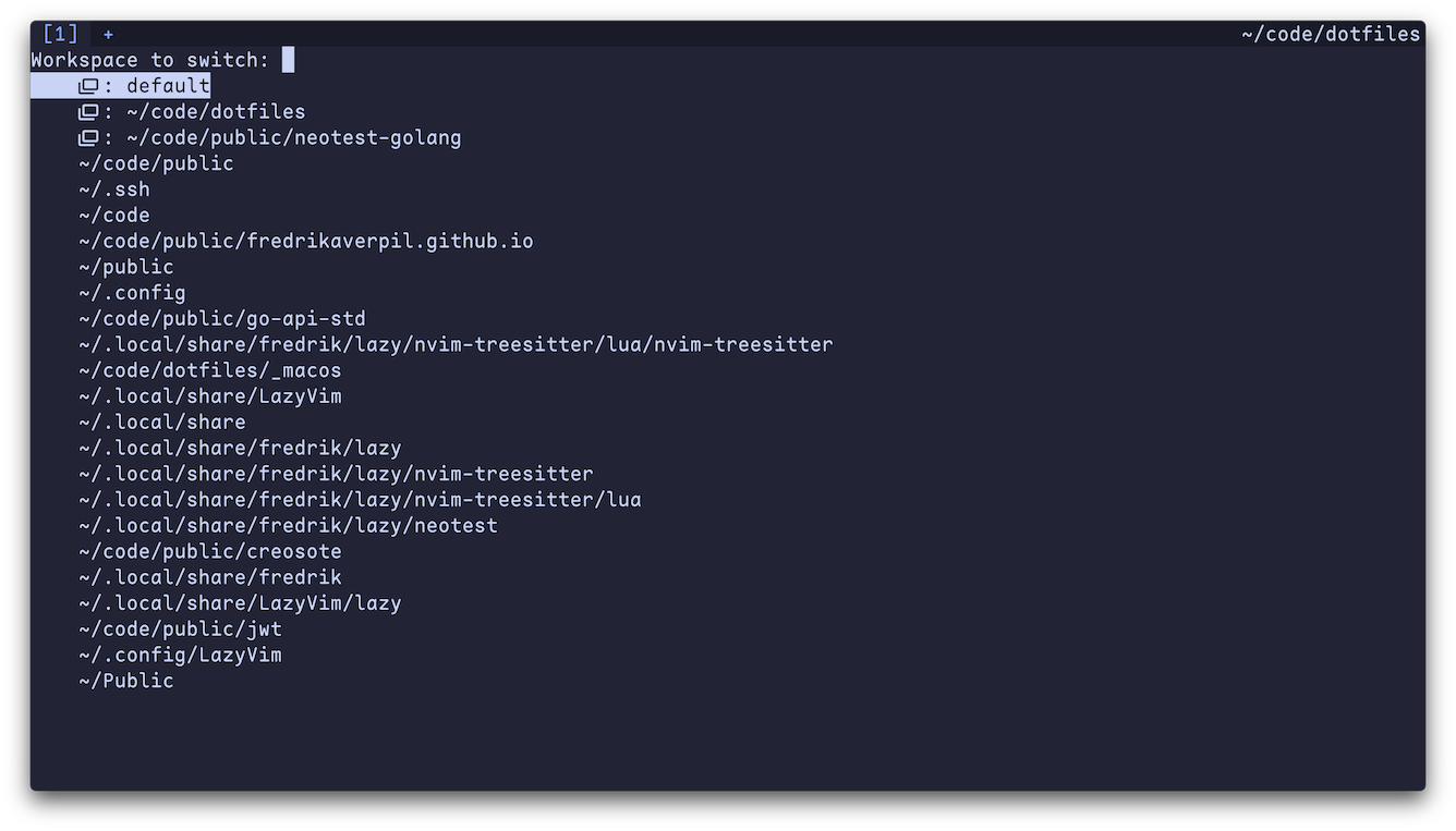 Session management in Wezterm (without tmux)